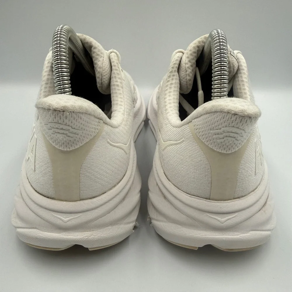 Hoka One‎ One Clifton 9 Running Shoes White Women's Size 7.5 Athletic Sneakers